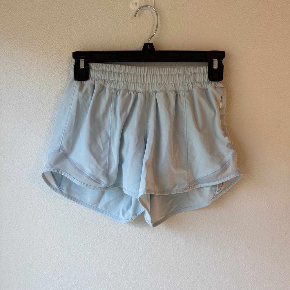 Lululemon light blue Hotty Hot Shorts, Size 2 Tall